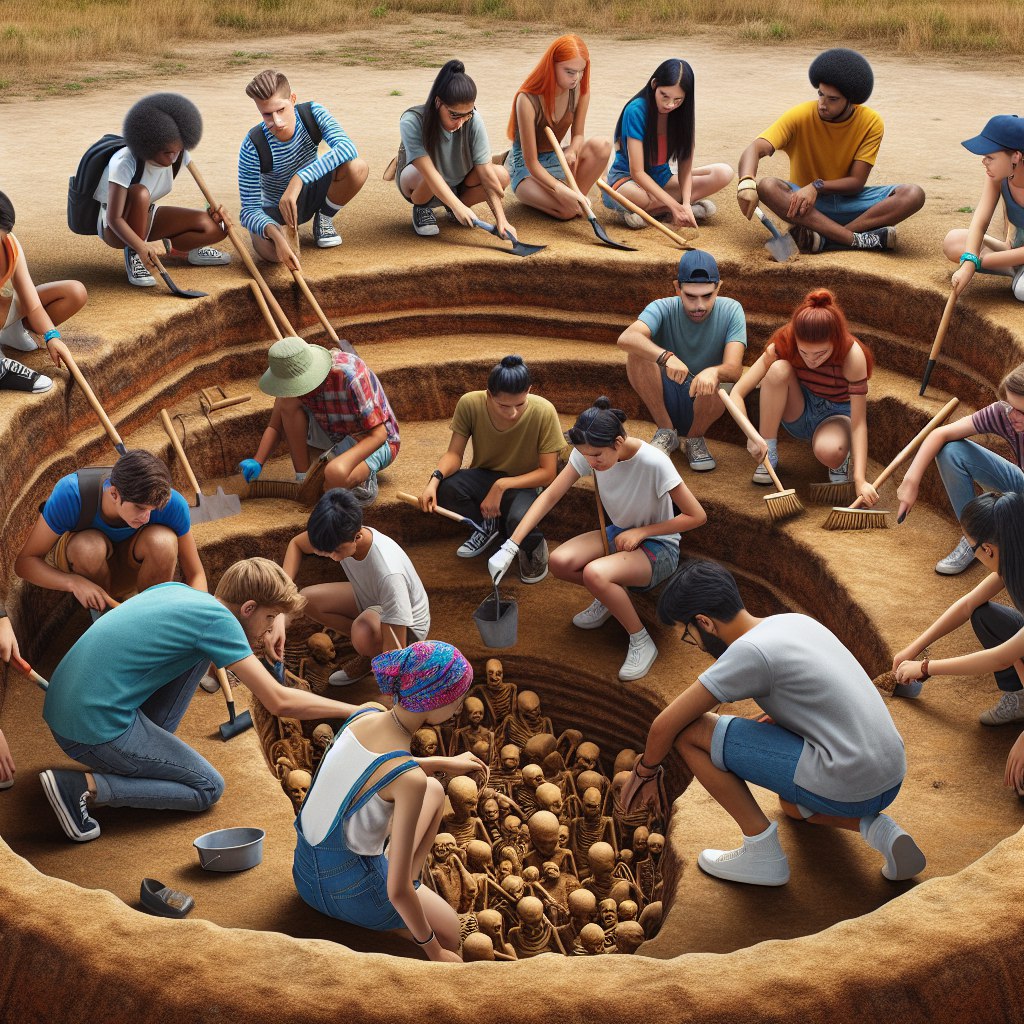 Археологическая экспедиция: Участие молодёжи в летнем лагере в раскопках древнего кургана