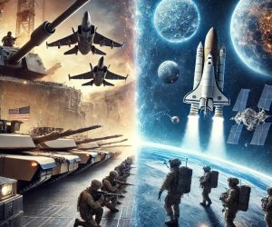 Сравнение глобальных затрат на вооружение и космос: 1993–2023 гг. и прогнозы до 2050 года
