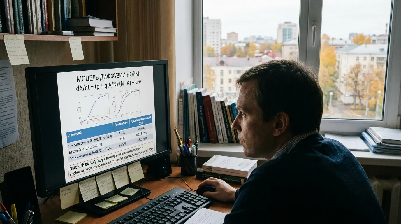 Расчёт когда Код вечности станет массовым