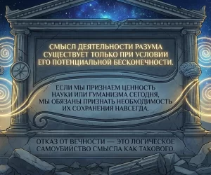 Логическое и научное обоснование  1.2. Человечество обязано жить вечно