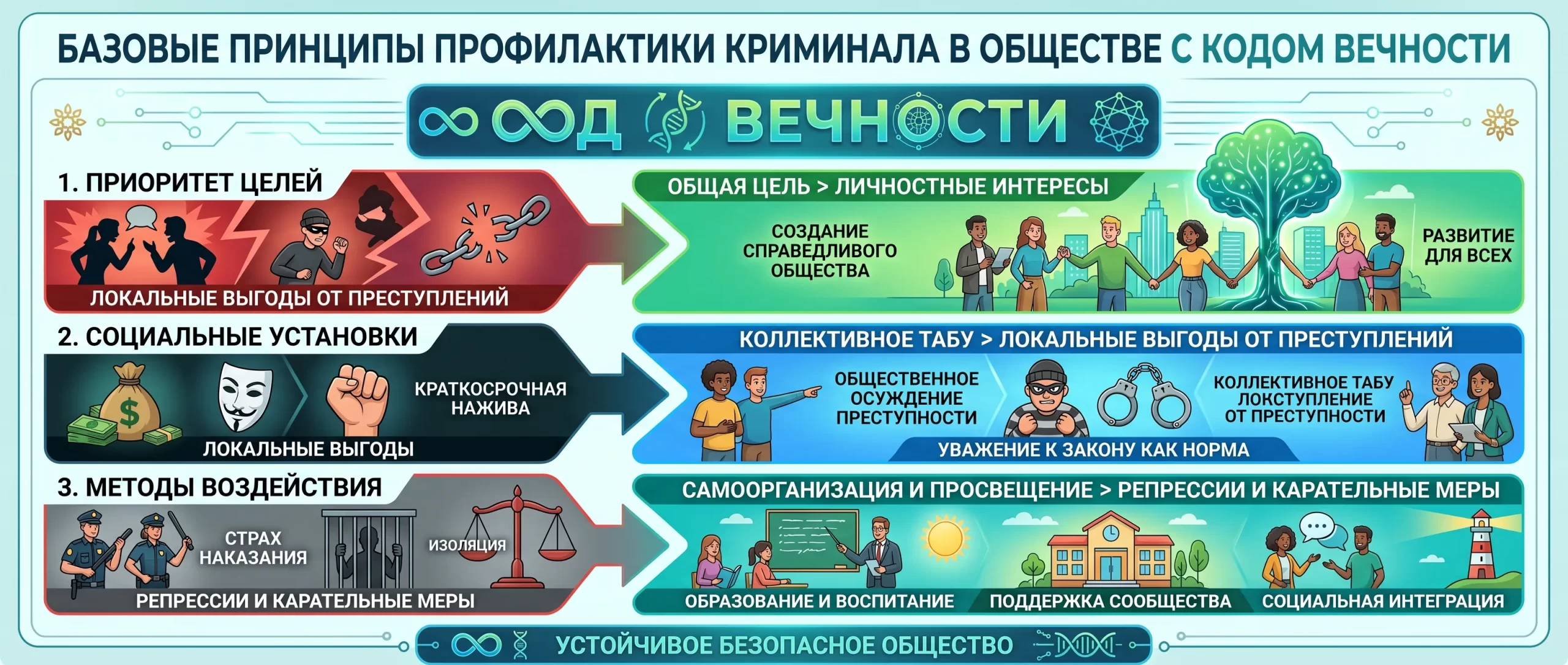 Код вечности искореняет криминал