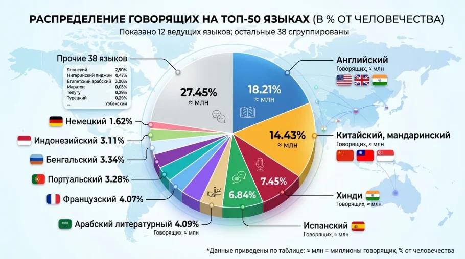 Топ 50 языков Земли